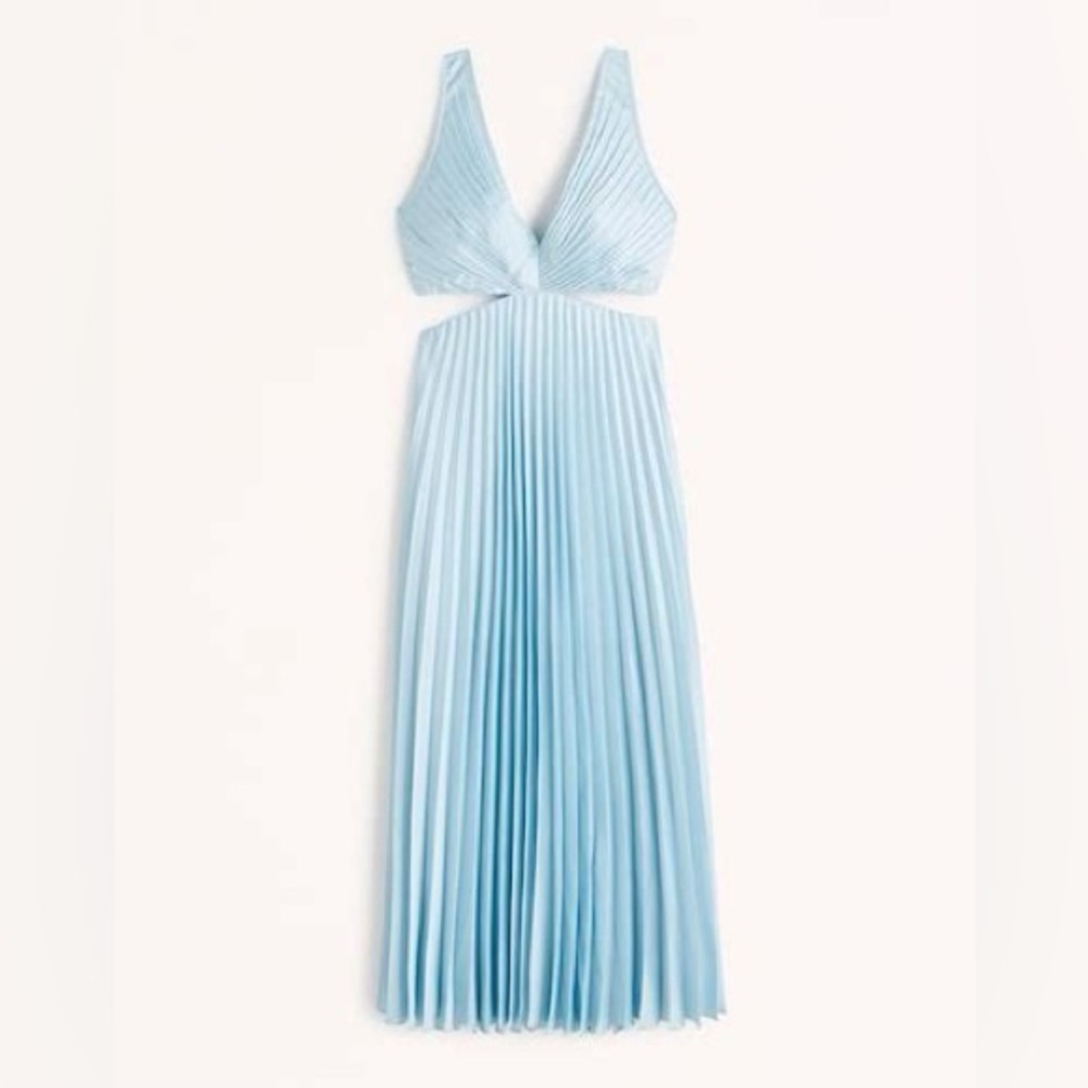 The A&F Giselle Pleated Cutout Maxi Dress